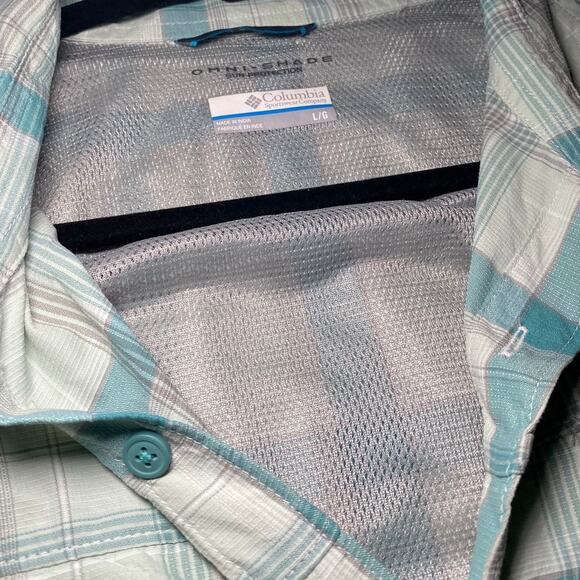 Columbia Mens Plaid Button Up - Blue - Size Large - Picture 4 of 14